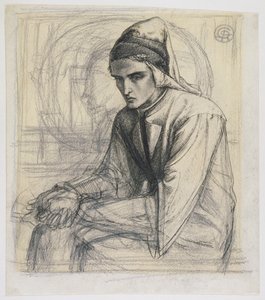 Dante in Meditation Holding a Pomegranate